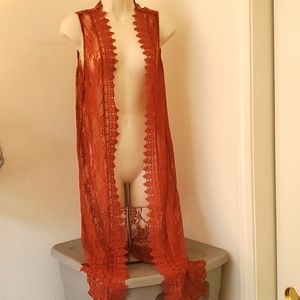 Polly & Esther Lace Vest Fall Transitional piece